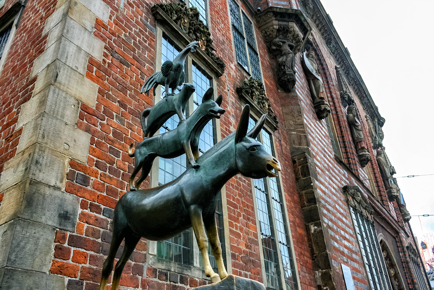 ドイツ・ブレーメンの観光スポット、音楽隊の銅像