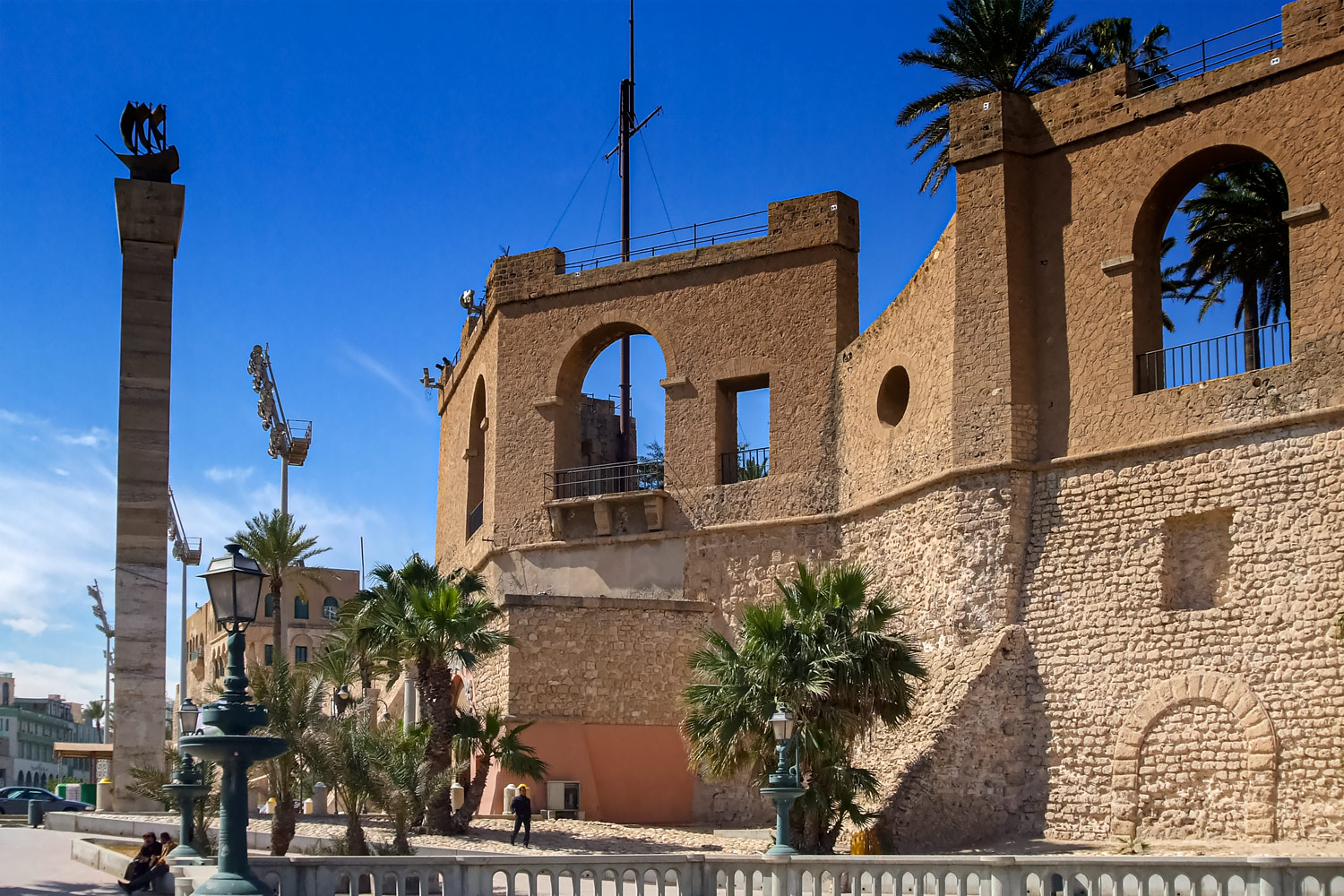 リビアの首都トリポリに残る赤壁城（トリポリ城）
