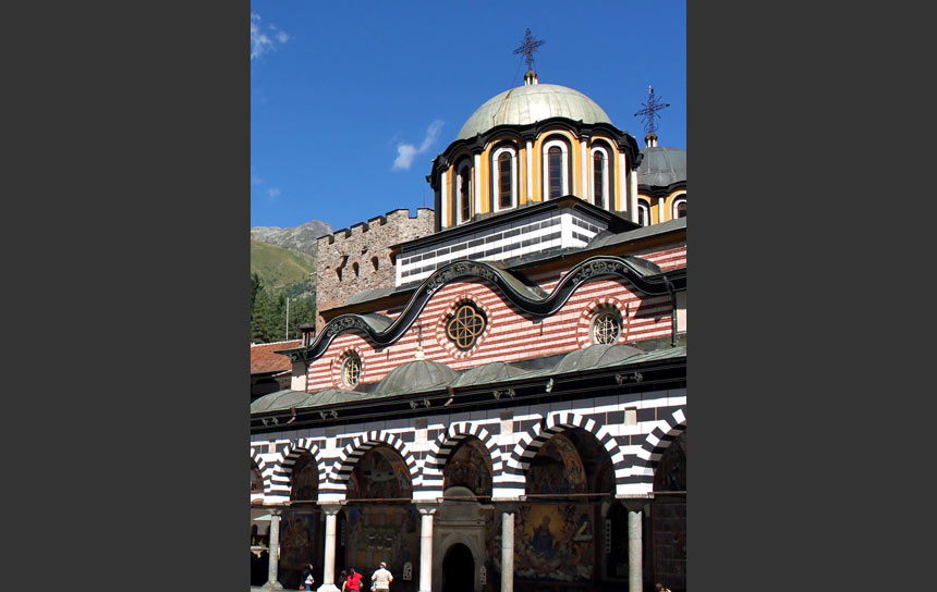 ブルガリア世界遺産、リラ修道院のフレスコ画